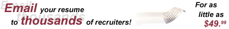 E-Mail Your Resume to 1000's of Headhunters!